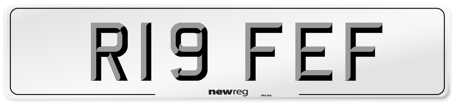 R19 FEF Number Plate from New Reg